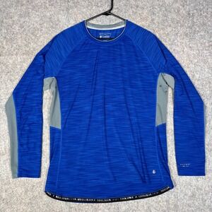 Coolibar Sun Shirt Mens XL Blue Long Sleeve UPF 50+ Aqua SunTect Rash Guard Top